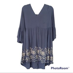 Magnolia Sky Blue Floral Dress size 1X